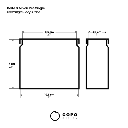 Copo Design - Vente Pochette à savon - Boîte à savon en bois - forme rectangulaire7