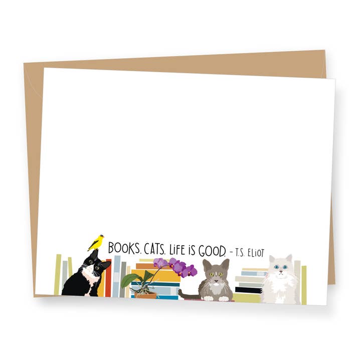 T.S. Eliot Good Life Quote - Flat Correspondence Cards for wholesale by Apartment 2 Cards