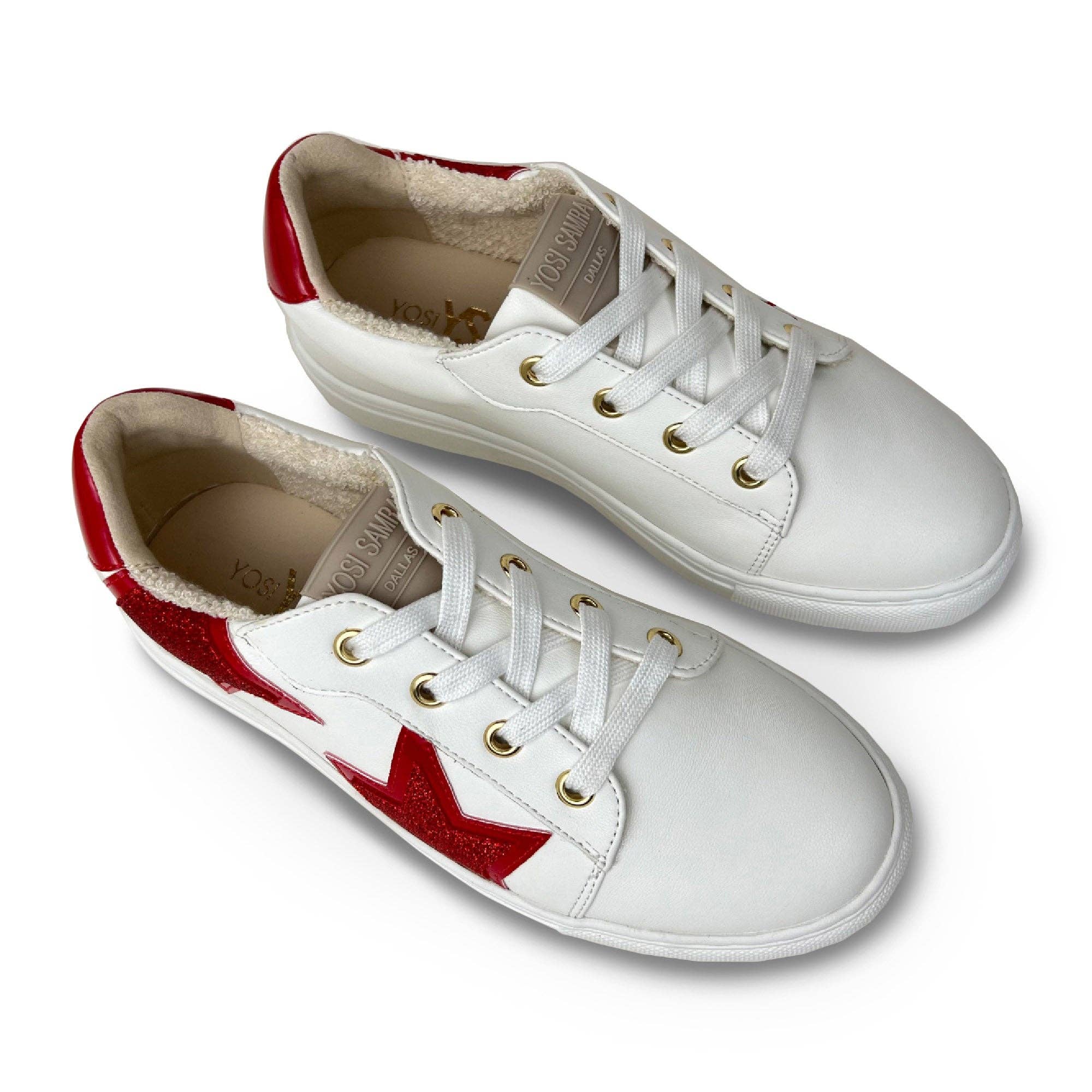 Miss Harper Sneaker in Red Glitter - Kids for wholesale on Faire2