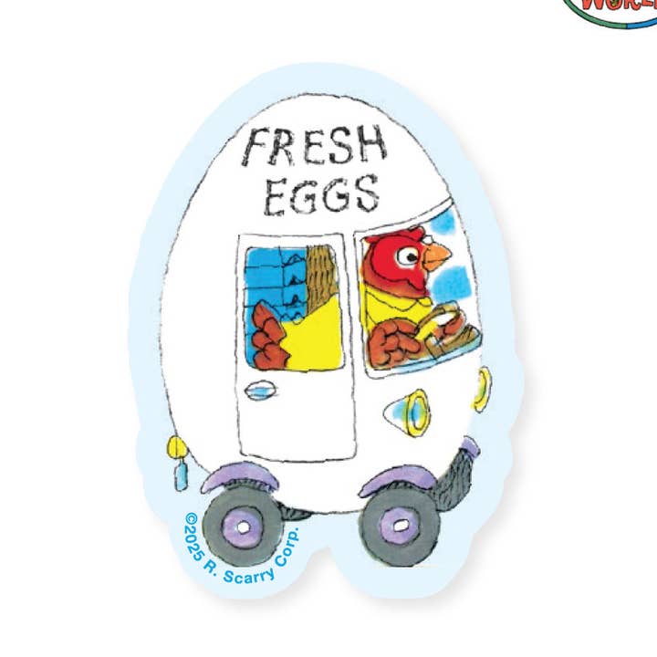 3P4 x Richard Scarry® - Adesivo Auto Uovo per la vendita all'ingrosso da parte di Three Potato Four