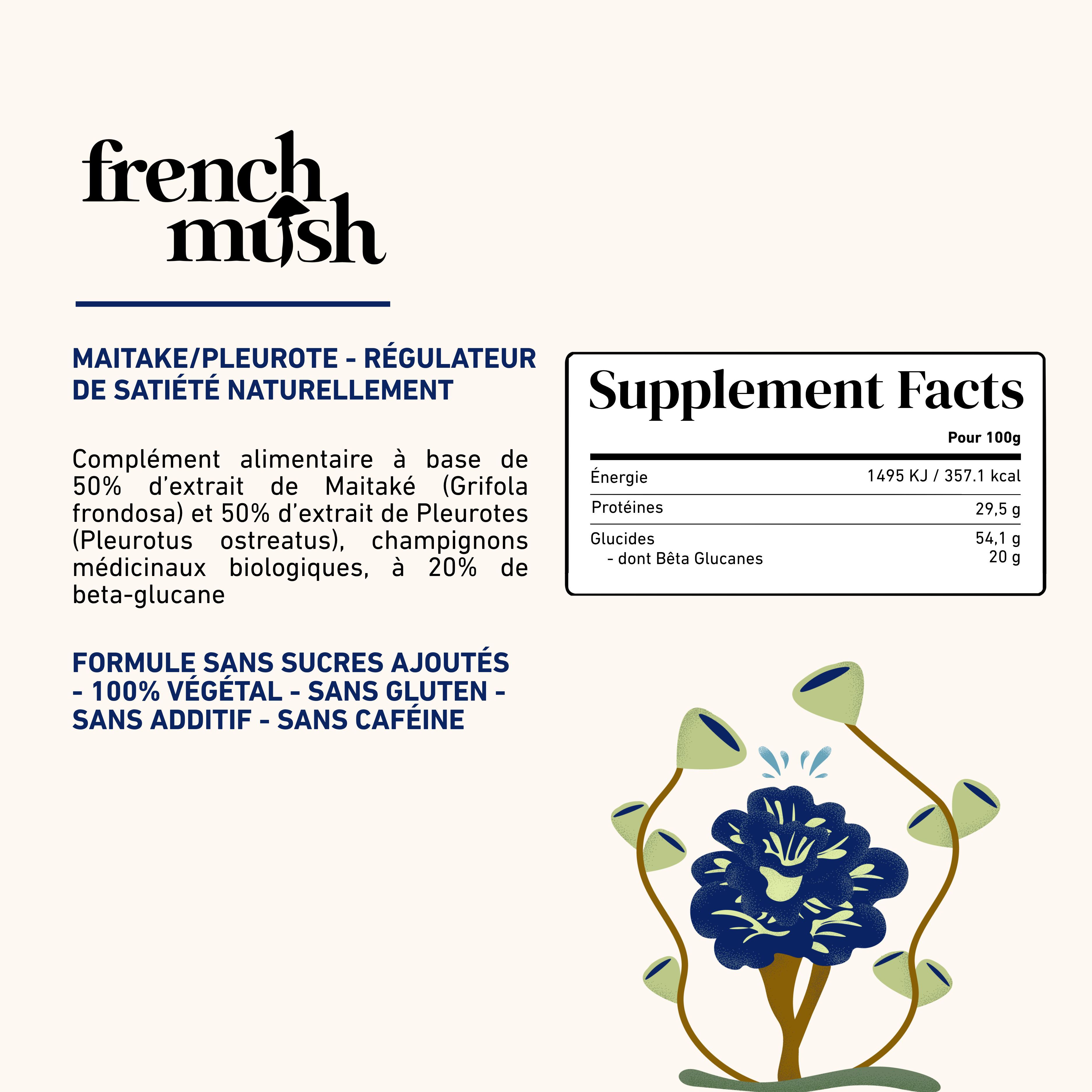 FRENCH MUSH - Wholesale Oral Supplement/Vitamin - Dietary Supplement Duo Maitake Oyster Mushroom - Capsules3