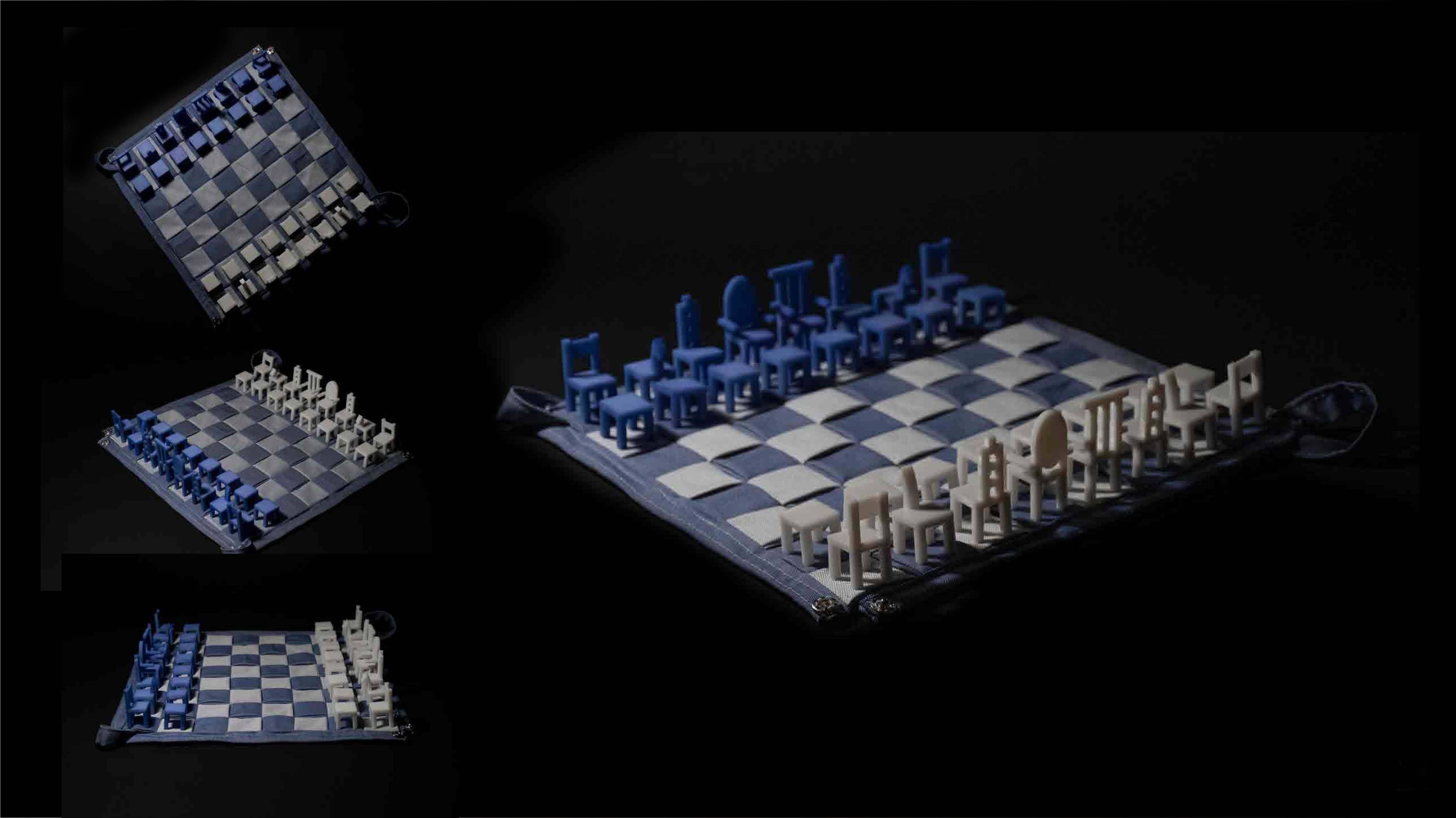 4 AM Product Design – Jogo de tabuleiro por atacado – Conjunto de Xadrez de Cadeiras – Feito à Mão – Artístico – Presente3