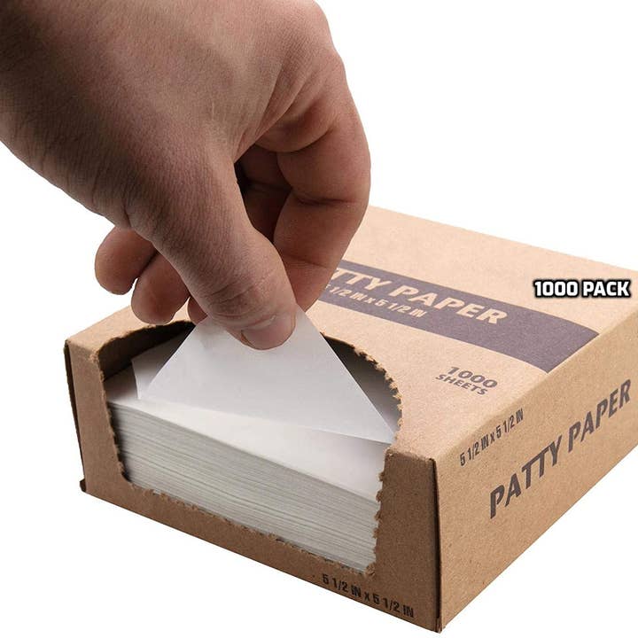 EcoQuality - Vendita all'ingrosso Tappetini da forno - Carta per hamburger Patty Pap, 14 x 14 cm