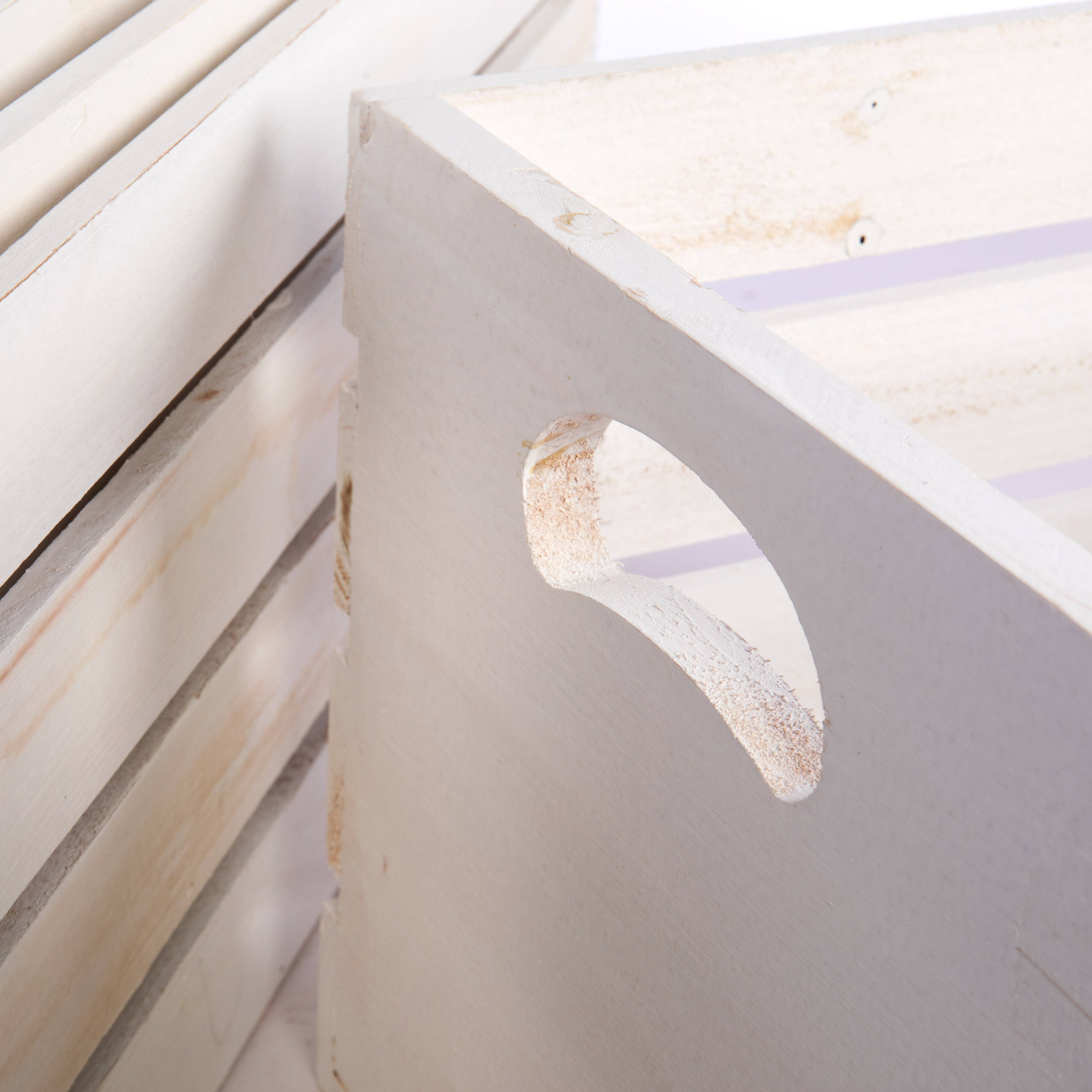 Willow Group - Wholesale Decorative Tabletop Object - S/5 WHITE WOOD CRATES3