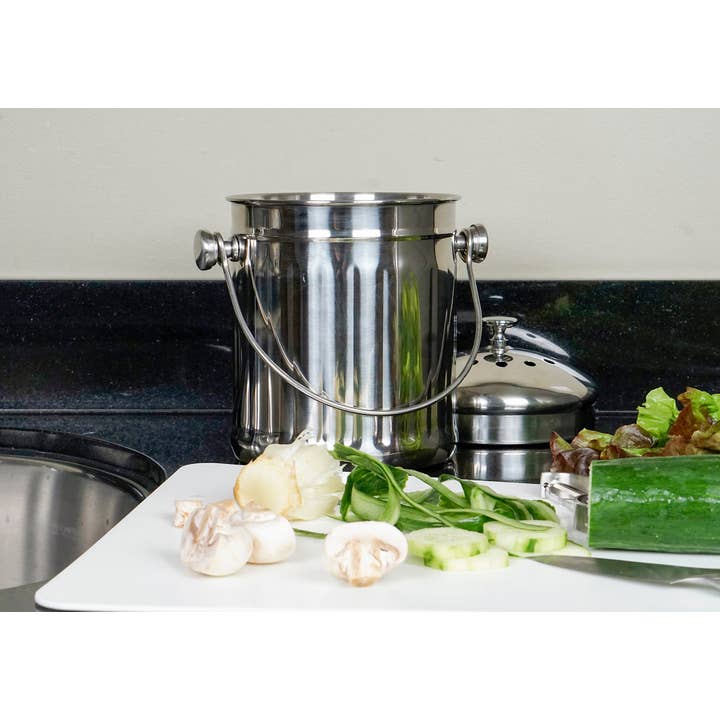RSVP International - Vente Ustensile/gadget de cuisine - Seau à compost - Petit - 1/2 gallon