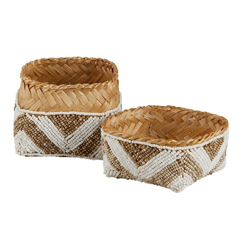 47th & Main (Creative Brands) - Wholesale Basket - Patterned Beaded Baskets - Set of 35