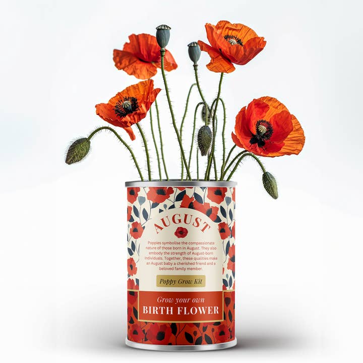 August Birth Flower - Personalised Grow Your Own Flower Gift for wholesale by Alphabet Gifts