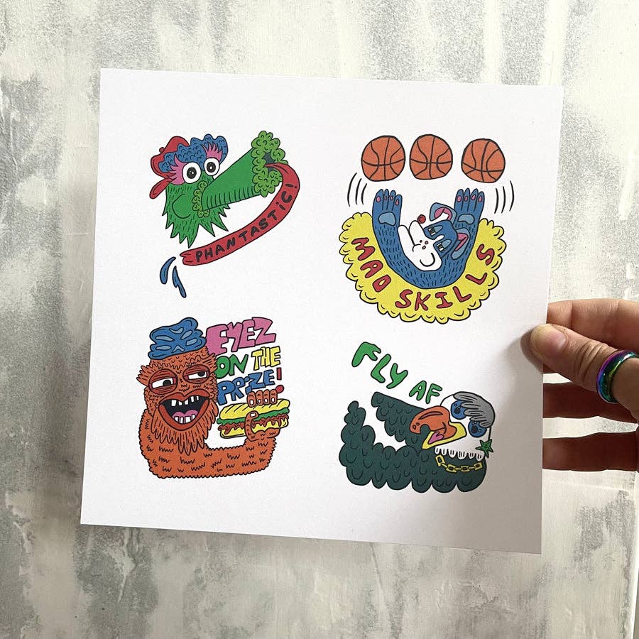 Holly Simple - Wholesale Art Print - PHILLY MASCOTS ART PRINT1