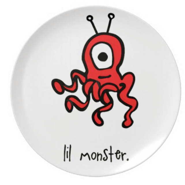REMOVED BRAND - Wholesale Dinner Plate - Lil Monster Plate0