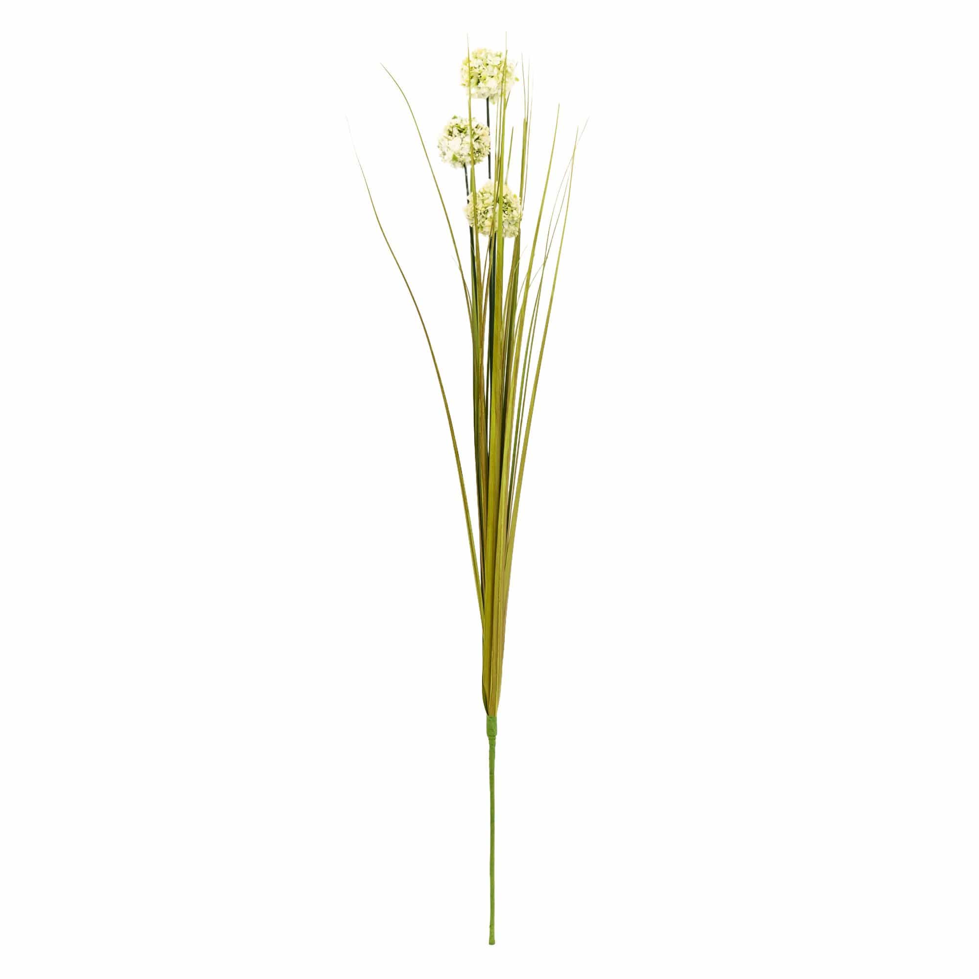 Candlelight Products Ltd – wholesale Artificial flowers – Artificial Grass with 3 White Billy Button Heads 68cm 10PK0