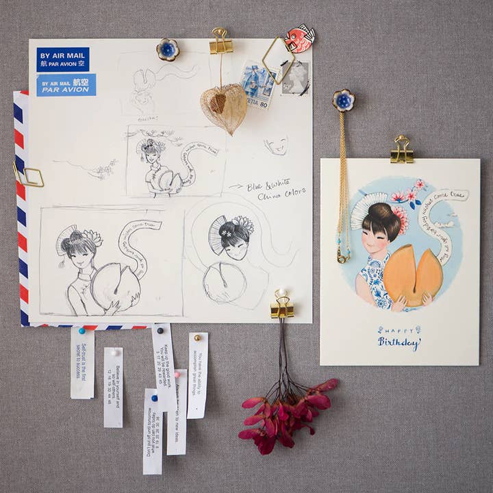 JooJoo Paper – wholesale Birthday card – Fortune Cookie Birthday Greeting Card2