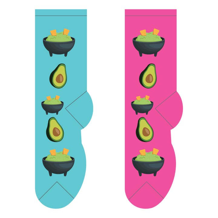 Guacamole & Chips Socks for wholesale by FOOZYS Fun Socks