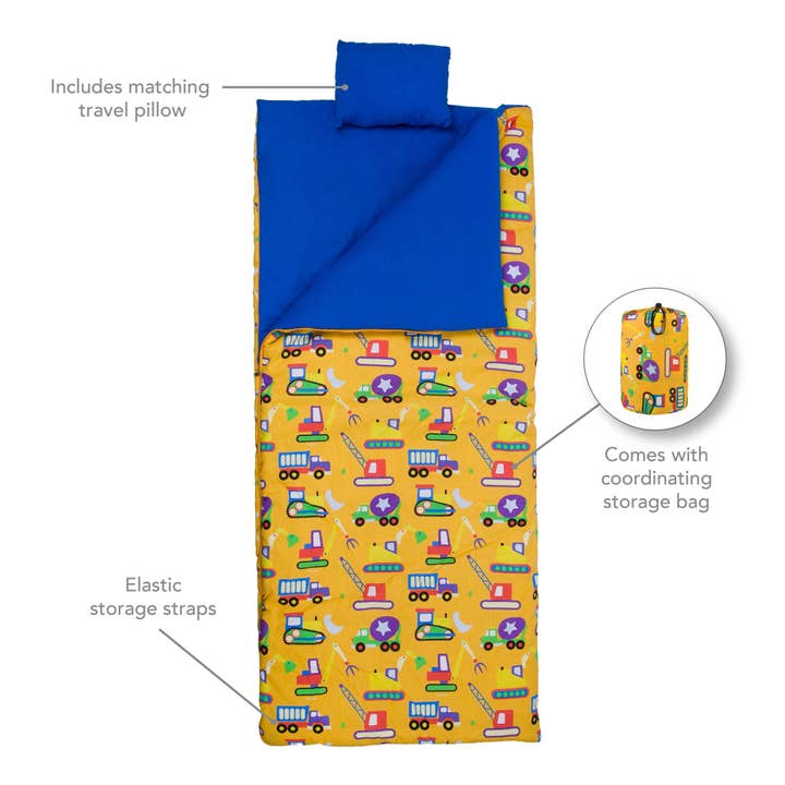 Wildkin - Vente Sac de couchage – enfant - Under Construction Sac de couchage Original4