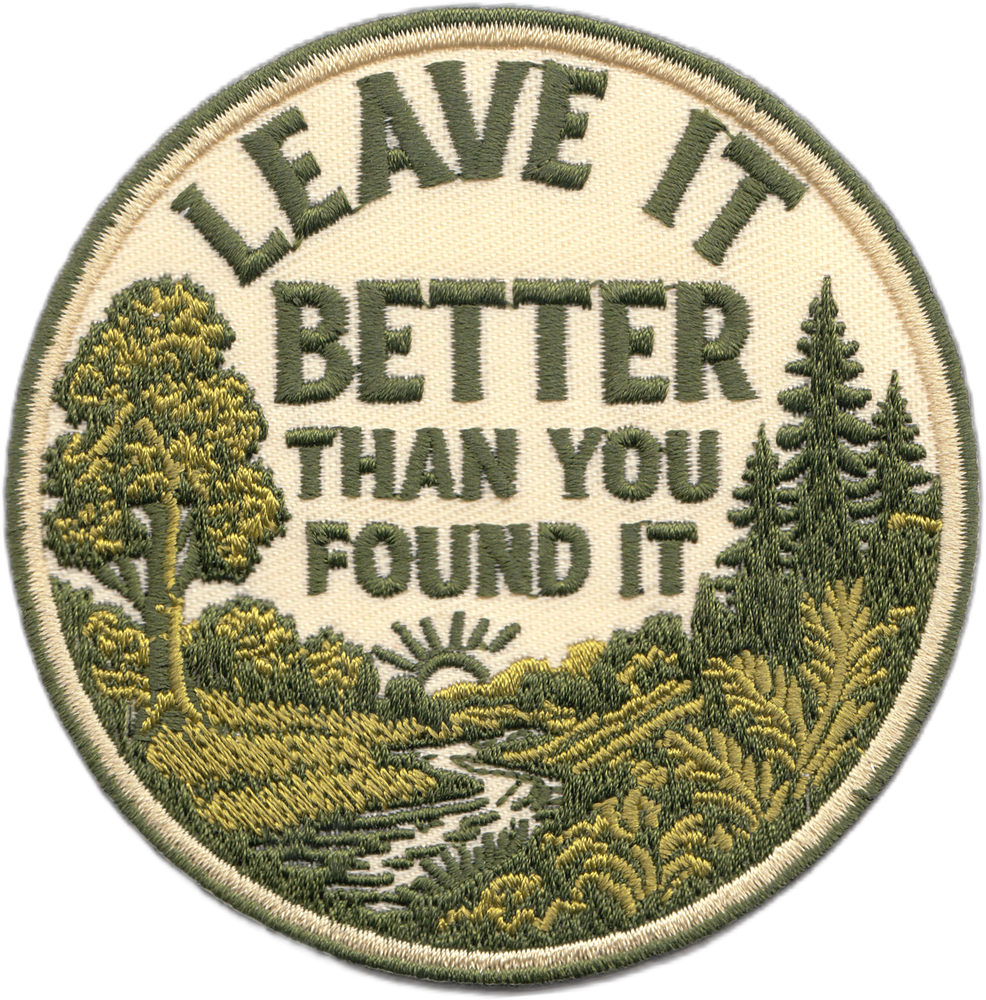 Square Deal Recordings & Supplies – Großhandel Aufnäher – Aufnäher - "Hinterlasse es besser, als du es vorgefunden hast"0