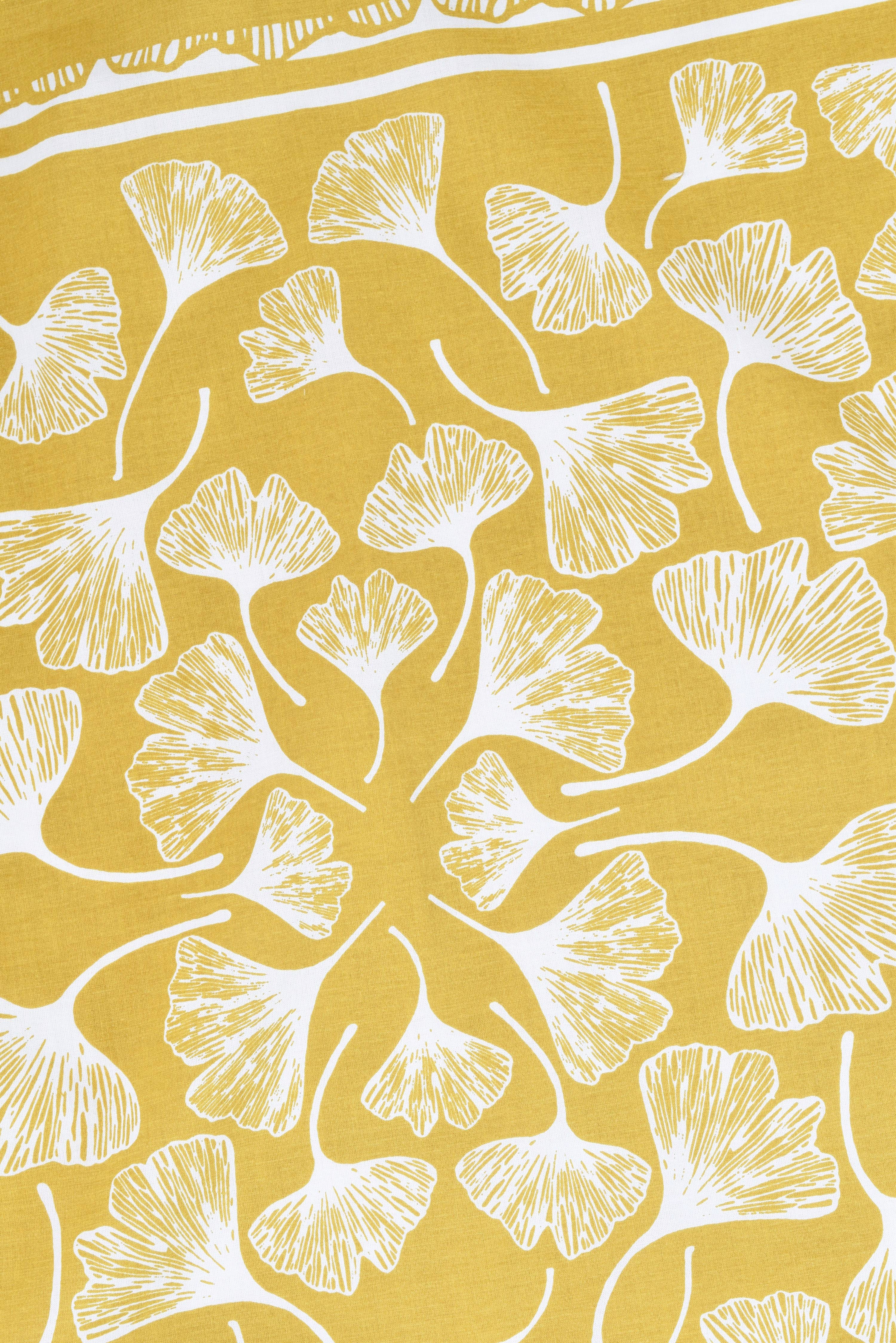 Hearth and Harrow - Wholesale Bandana - Unisex - Ginkgo Leaf Bandana - 100% Cotton - Hand Printed - Yellow6
