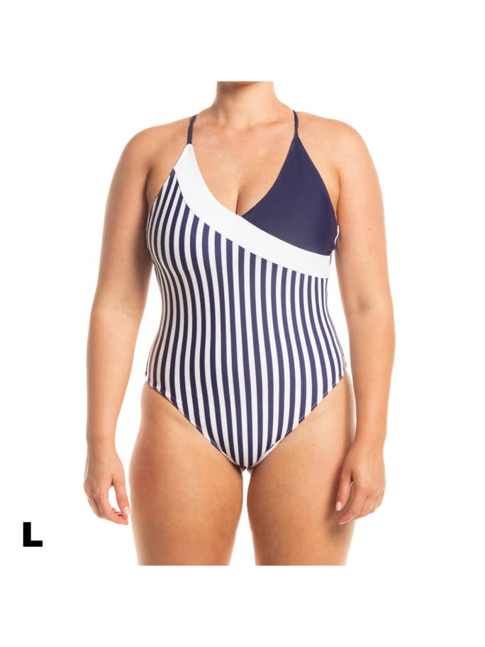 Luna One Piece - Blue/White Stripe for wholesale by Midnight Co.