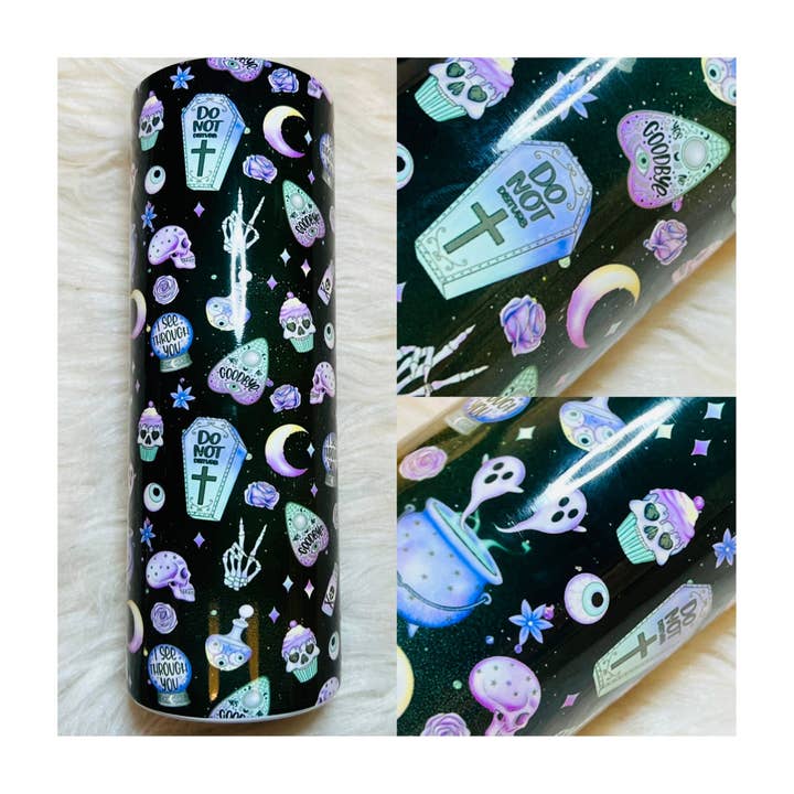 Witchy Crystal Potion Tumbler for wholesale by Striped Coffin Customs