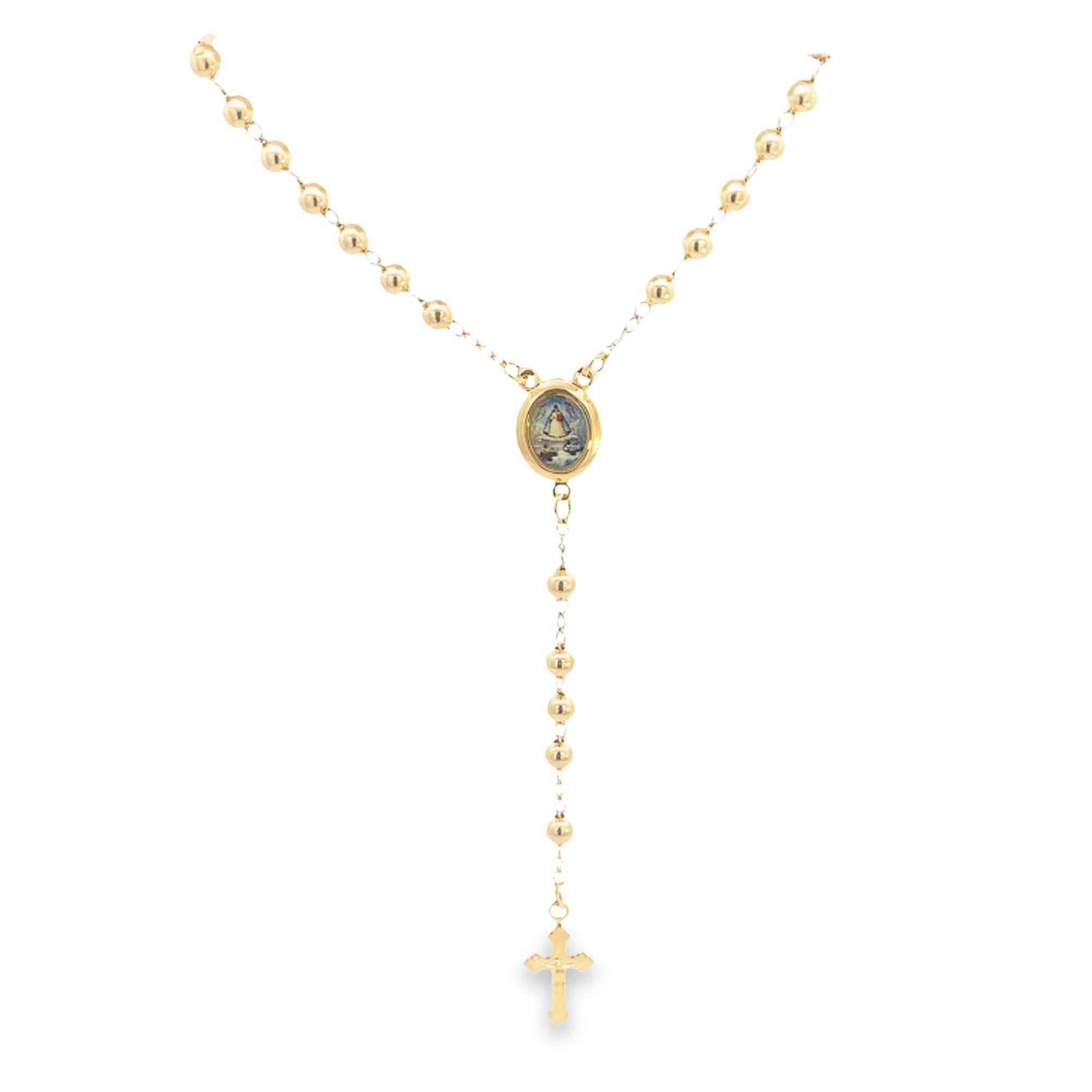 MIA Jewelry - Wholesale Prayer Beads Necklace - Catholic Gold Rosary With Crucifix (G169A)0