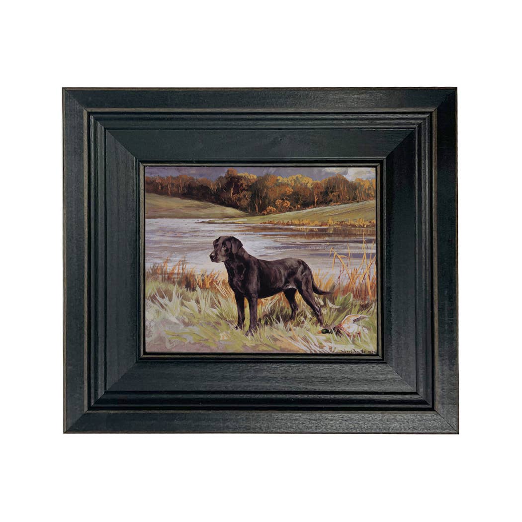 Madison Bay Co. - Historical Home Decor Reproductions - Wholesale Art Print - Labrador Retriever with Duck Framed Painting Print on Canvas24