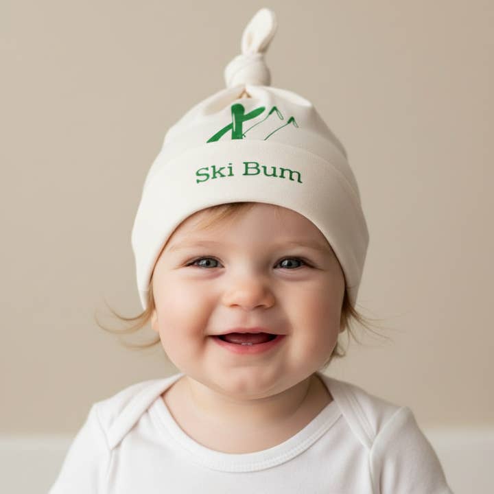 Ski Organic Cotton Baby Hat – Made in USA for wholesale by Simply Chickie® Organic Baby & Kids | USA Made • Ships USA