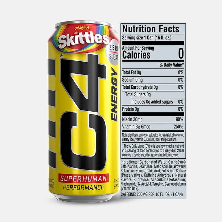 I Got Your Candy – wholesale Sports/energy drink – C4 Skittles Energy Drink 16oz - 12ct