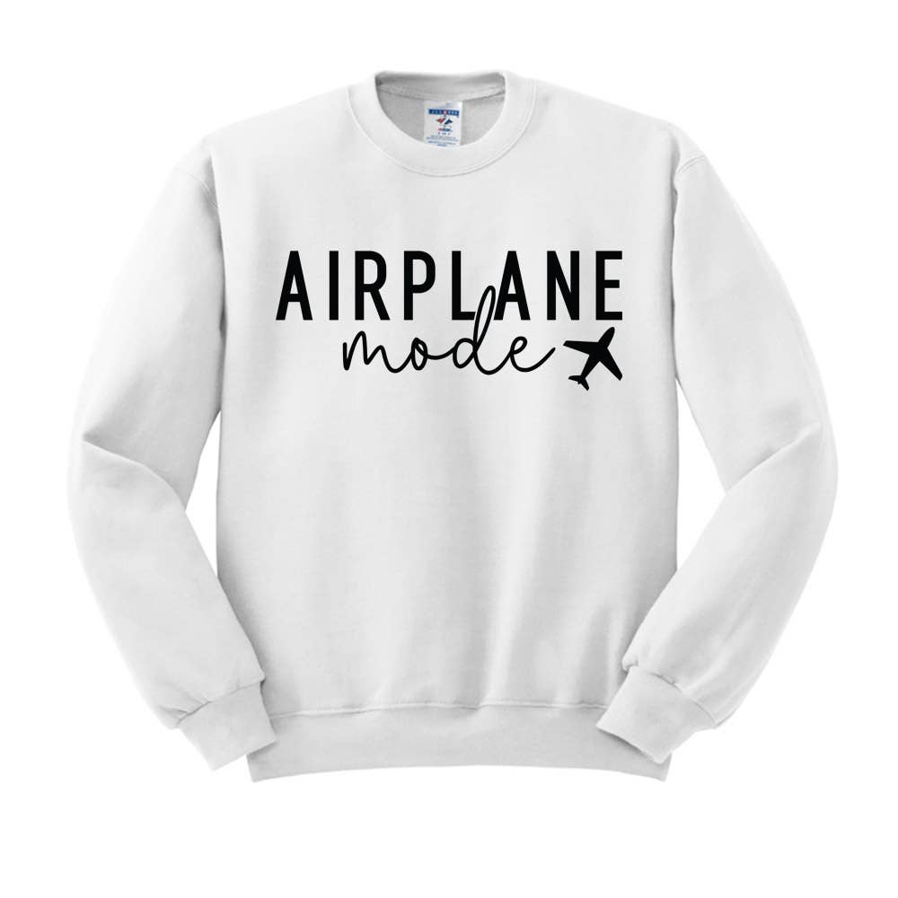 DaisyChainDesignCo - Wholesale Graphic Sweatshirt - Women's - Airplane Mode Crewneck Sweatshirt0