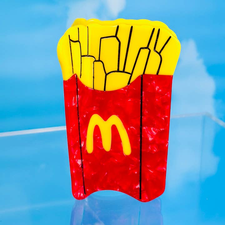 Hair Clip Combo #1 - Hamburger & Fries 🍔🍟 for wholesale by Junque Food Headband Hair Accessories