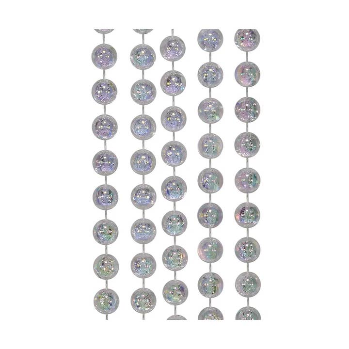 15'X12MM CLR IRID BEAD GARLAND for wholesale by Kurt S. Adler, Inc.