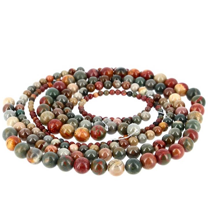 Contas de Jaspe Policromado (Impressas) por atacado de Artisans de Madagascar