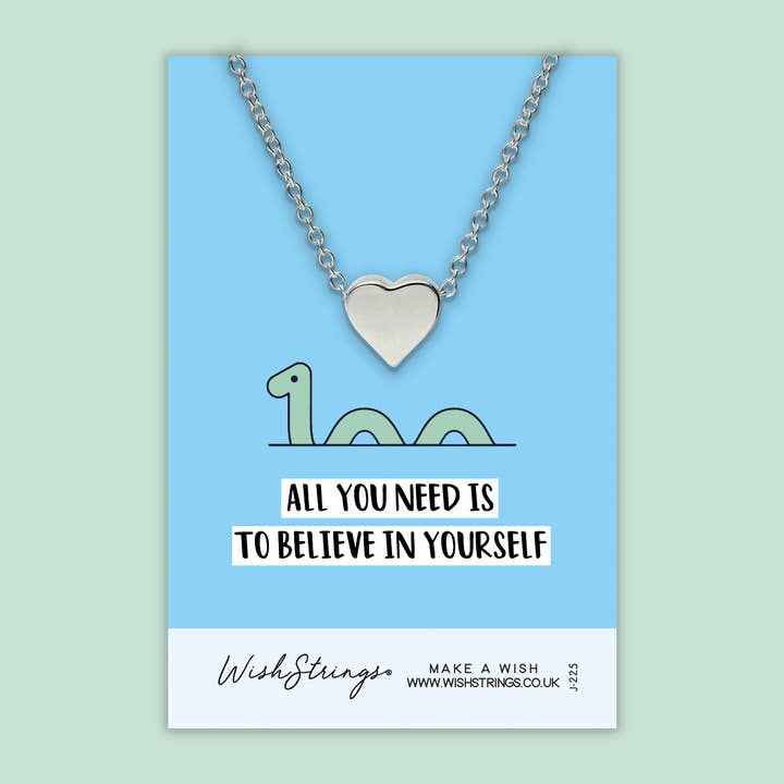 Nessie - Heart Necklace on Gift Card for wholesale by WishStrings