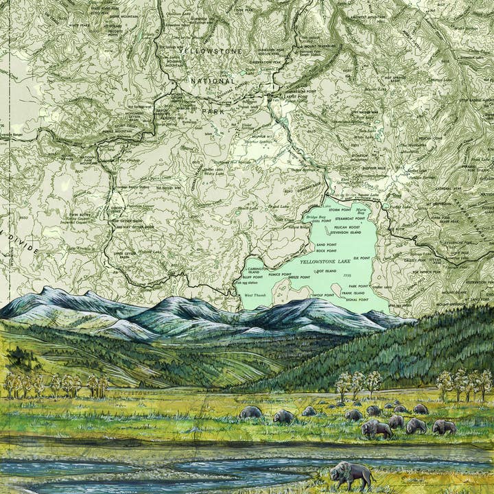 Final Switchback by Katie Jeanne Reim – Großhandel Briefpapier-/Postkarten-Set – Blankokarte Yellowstone National Park Fine Art2