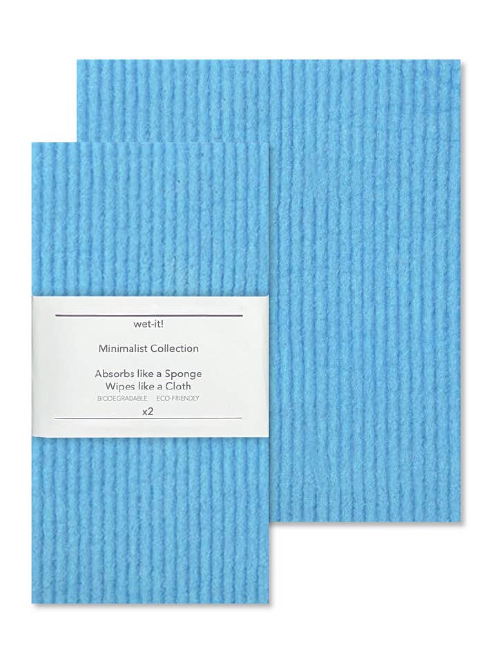 Pantone 542 Azul Carolina / 2 panos suecos por atacado de Wet-it!