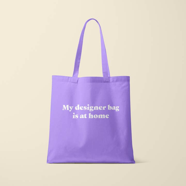 Deadpixel - Wholesale Tote Bag - Women's - Totebag - My designer bag is at home - Lavender