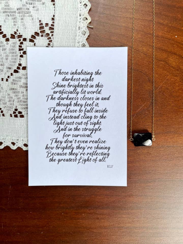 “MIRROR” Stardust Sandstone Necklace for wholesale by Hamrick Avenue