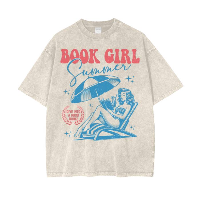 Camicia estiva oversize Book Girl per la vendita all'ingrosso da parte di Colorfulmamas