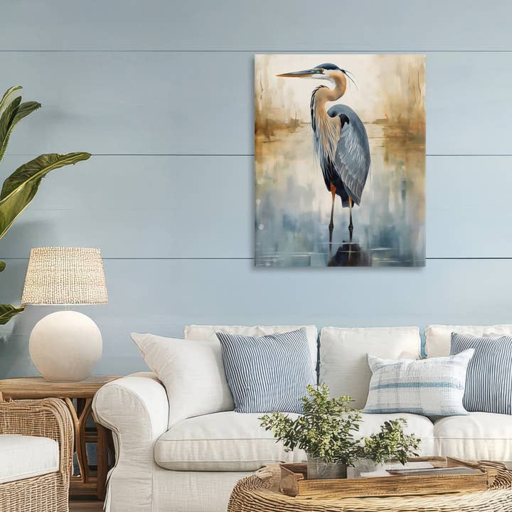 Stupell Industries - Wholesale Wall Sign - Peaceful Heron over Abstract - Unframed Wall Art4