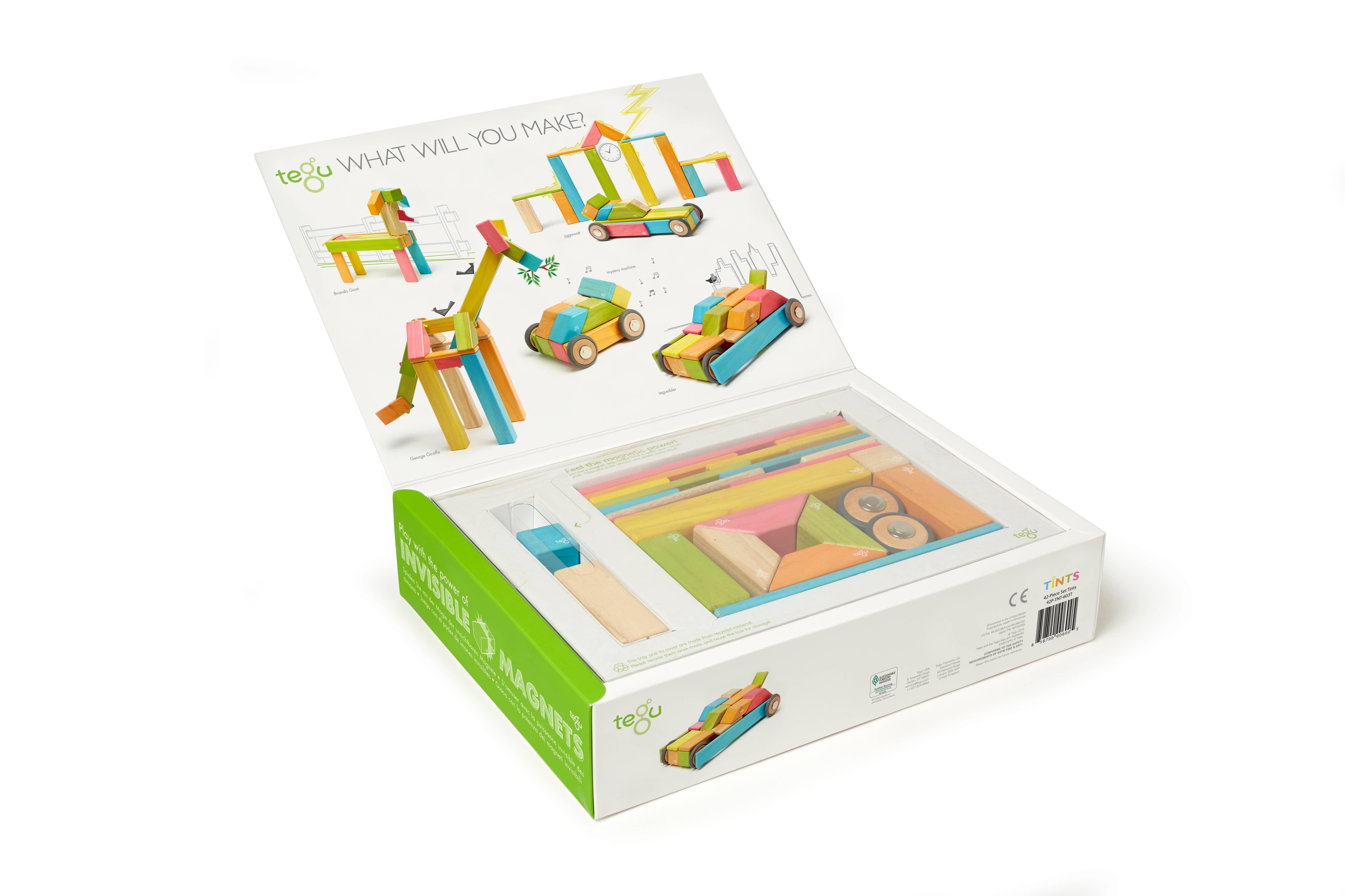 Tegu - Wholesale Building Set - Kids - 42 Piece Magnetic Wooden Block Set5