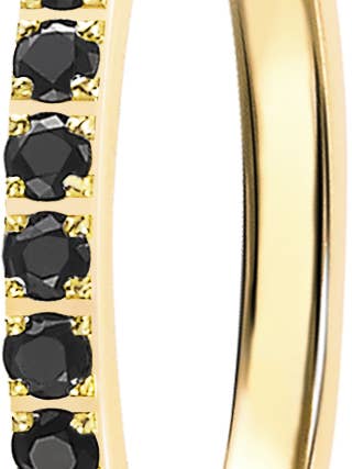 Jet Black CZ ring voor wholesale door CAPRICCI