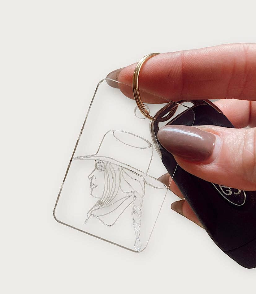 GoneWestDesigns - Wholesale Keychain - Women's - Cowgirl Silhouette Keychain3
