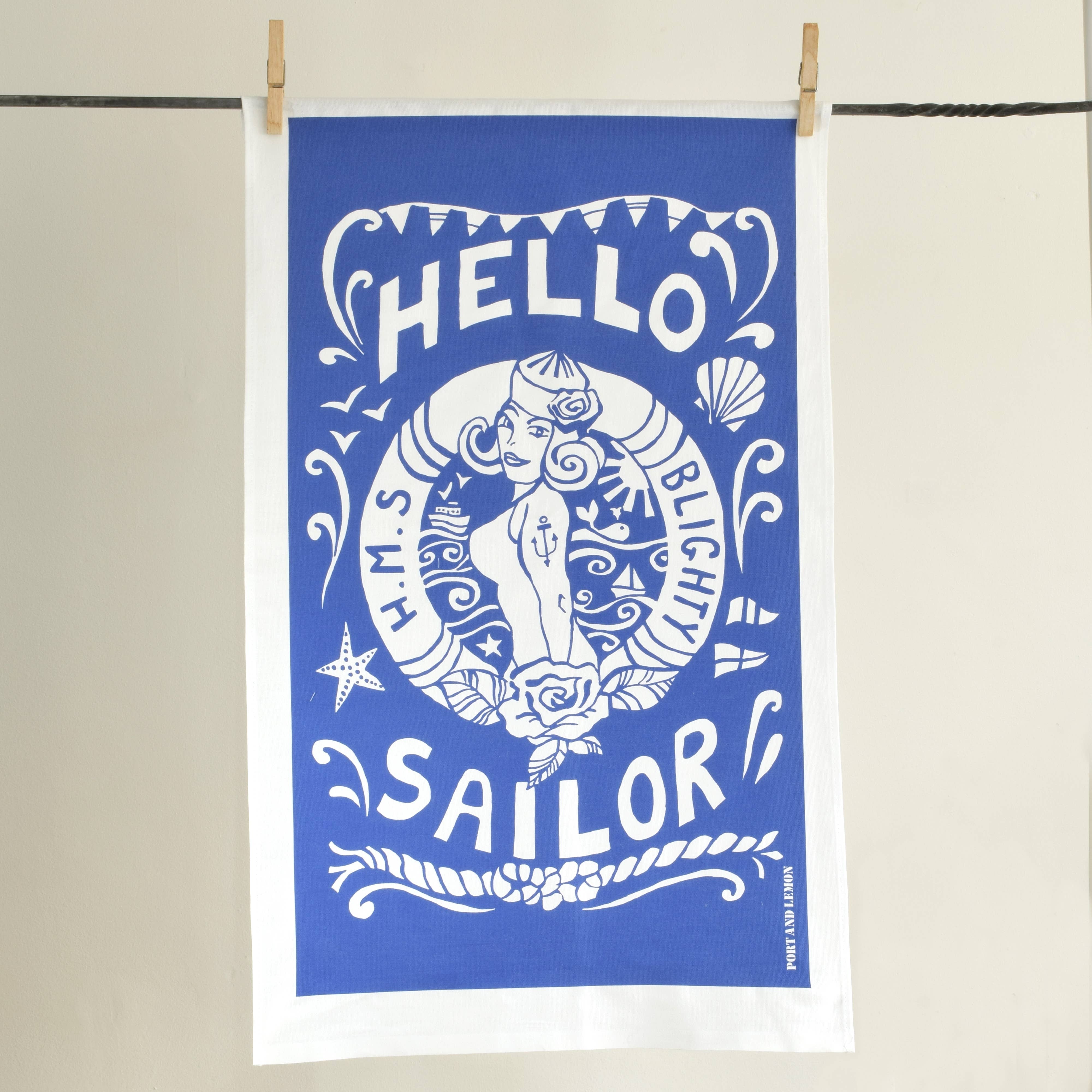 Port and Lemon - Vendita all'ingrosso Strofinacci - Strofinaccio Hello Sailor di Port and Lemon1