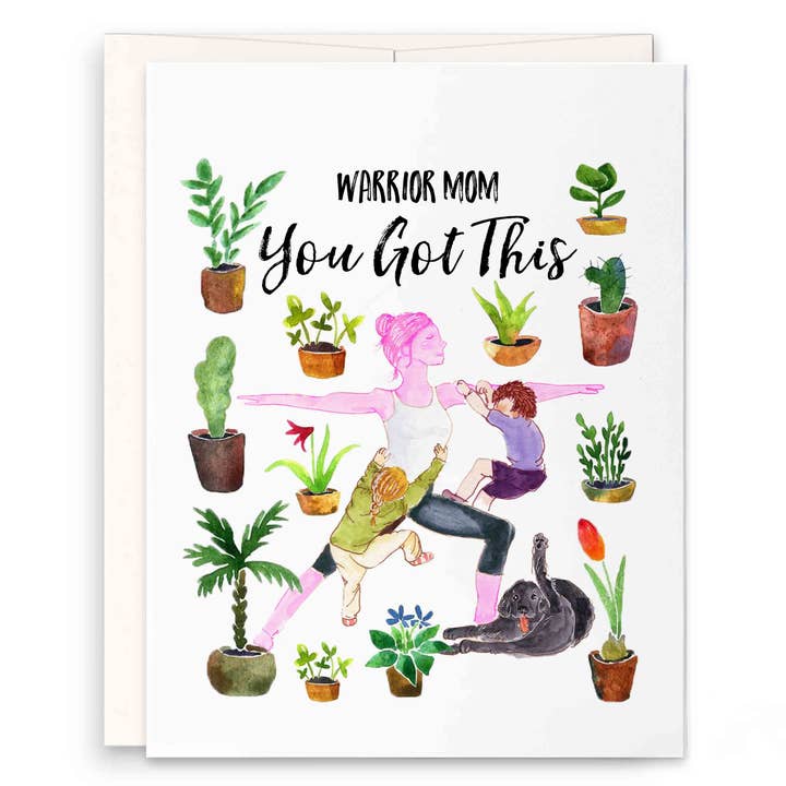 Yoga Mor - Funny Mors Dag-kort for engroshandel hos Liyana Studio