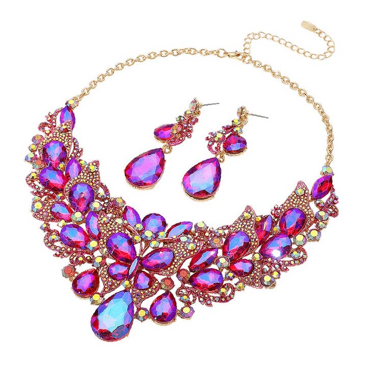 Sparkling Butterfly in Crystal Forest Casting Jewelry Set for wholesale by Diacly