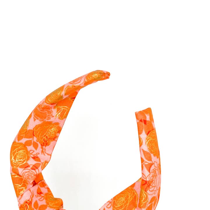 Wee Joys - Wholesale Fashion Headband - Women's - Top Knot Alice Band | Metallic Floral6