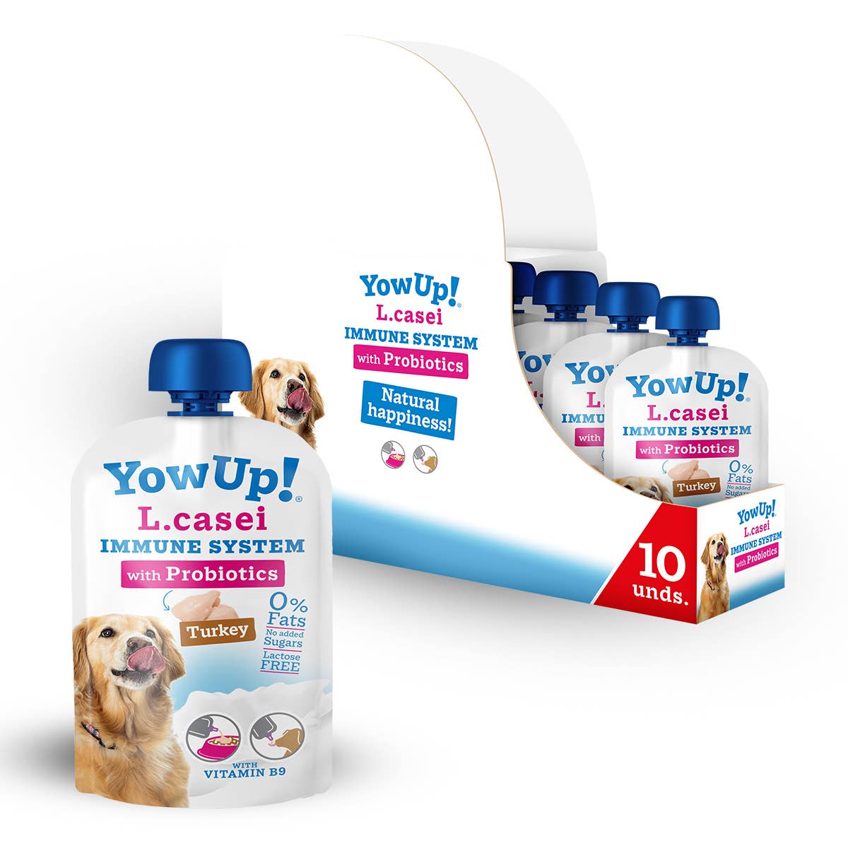 B&W Werbeartikel GmbH - Doggyroller - Wholesale Pet Food - Dog - YowUp Yogurt L-Casei Turkey Dog (Pack of 10) - Probiotic1