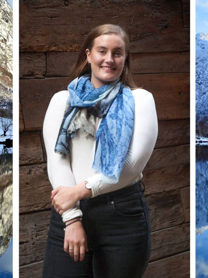 Bufanda Reflection de lana y seda para venta al por mayor de Susan Fosse AS