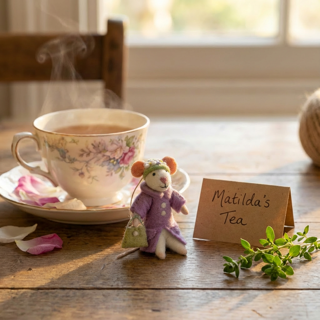 Felt So Good - Wholesale Ornament - Handmade Felt Matilda the Mouse Hanging Decoration4