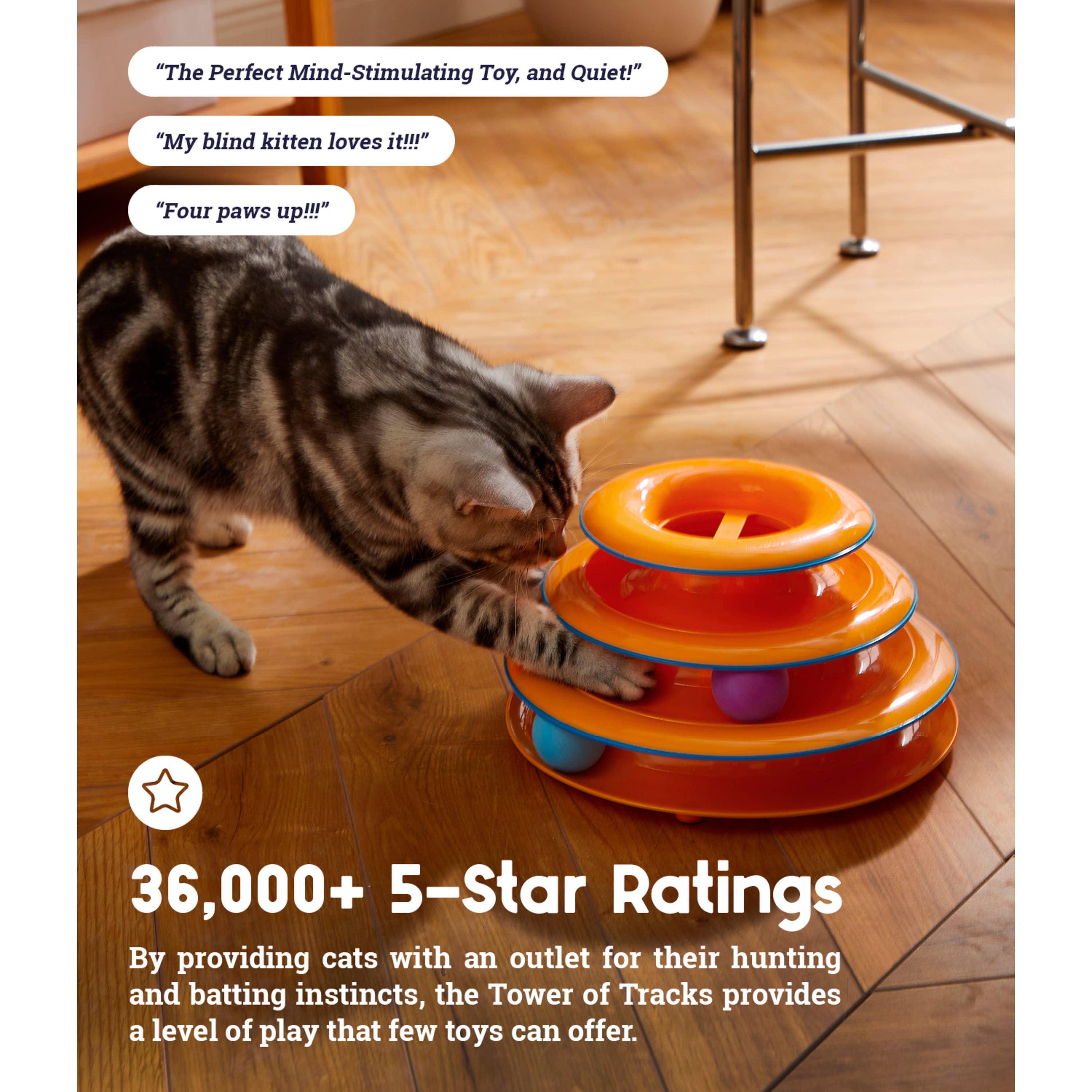 Pet Palette Distribution - Wholesale Pet Toy - Cat - Catstages Tower of Tracks Interactive Cat Toy 3-Tier2