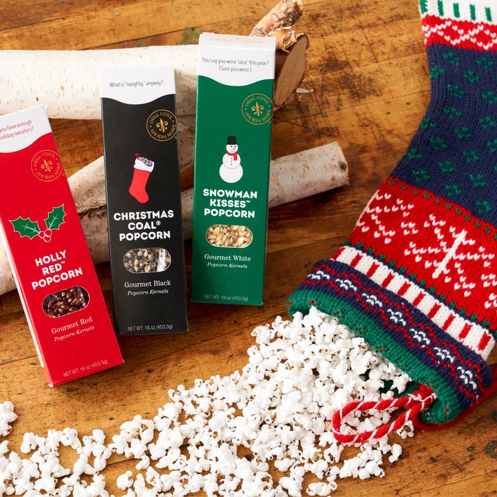 Dell Cove Spices & More Co. - Wholesale Popcorn - Christmas Popcorn Gift Set - Gourmet Deluxe Popcorn Box1