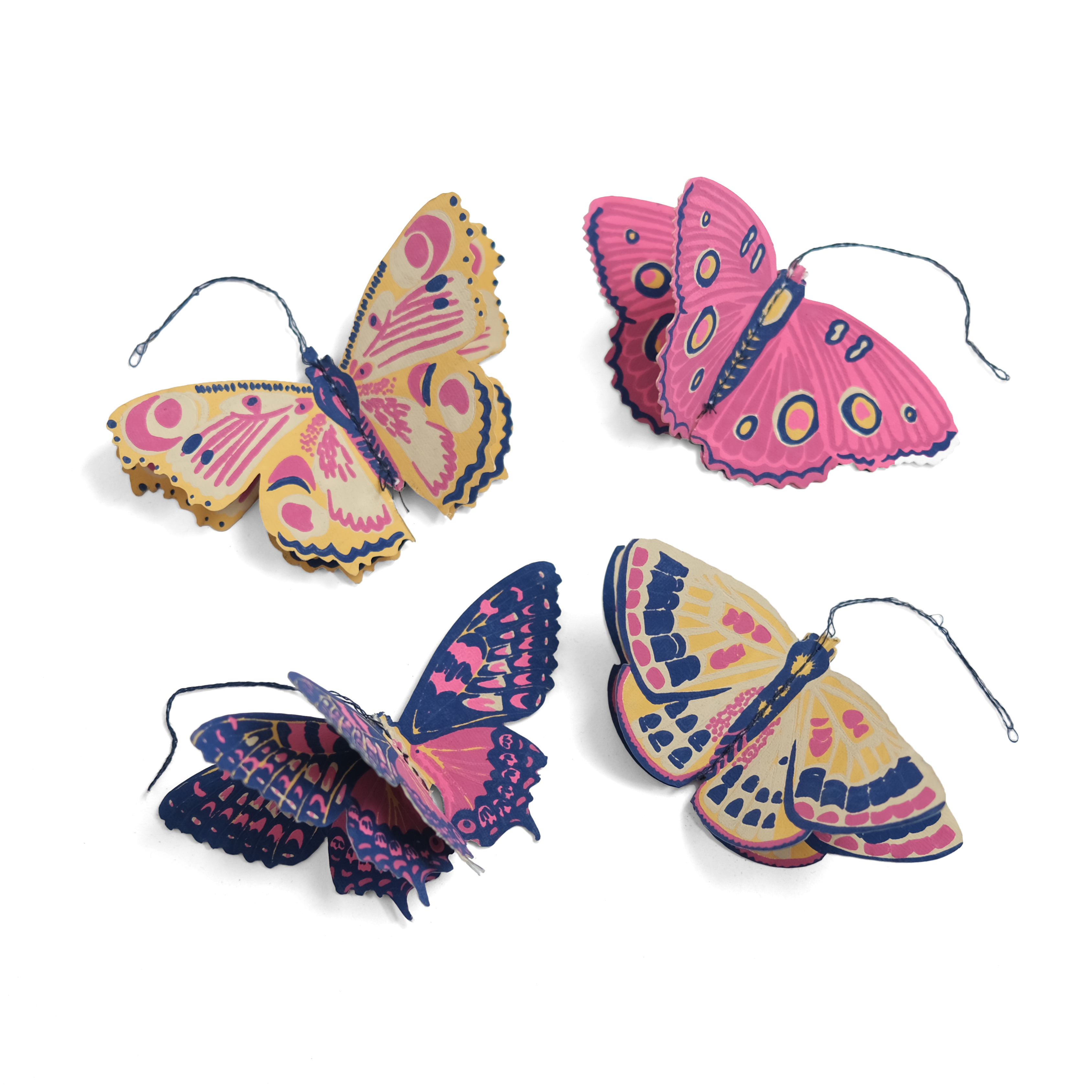 East End Press - Wholesale Ornament - Butterflies Paper Ornaments14
