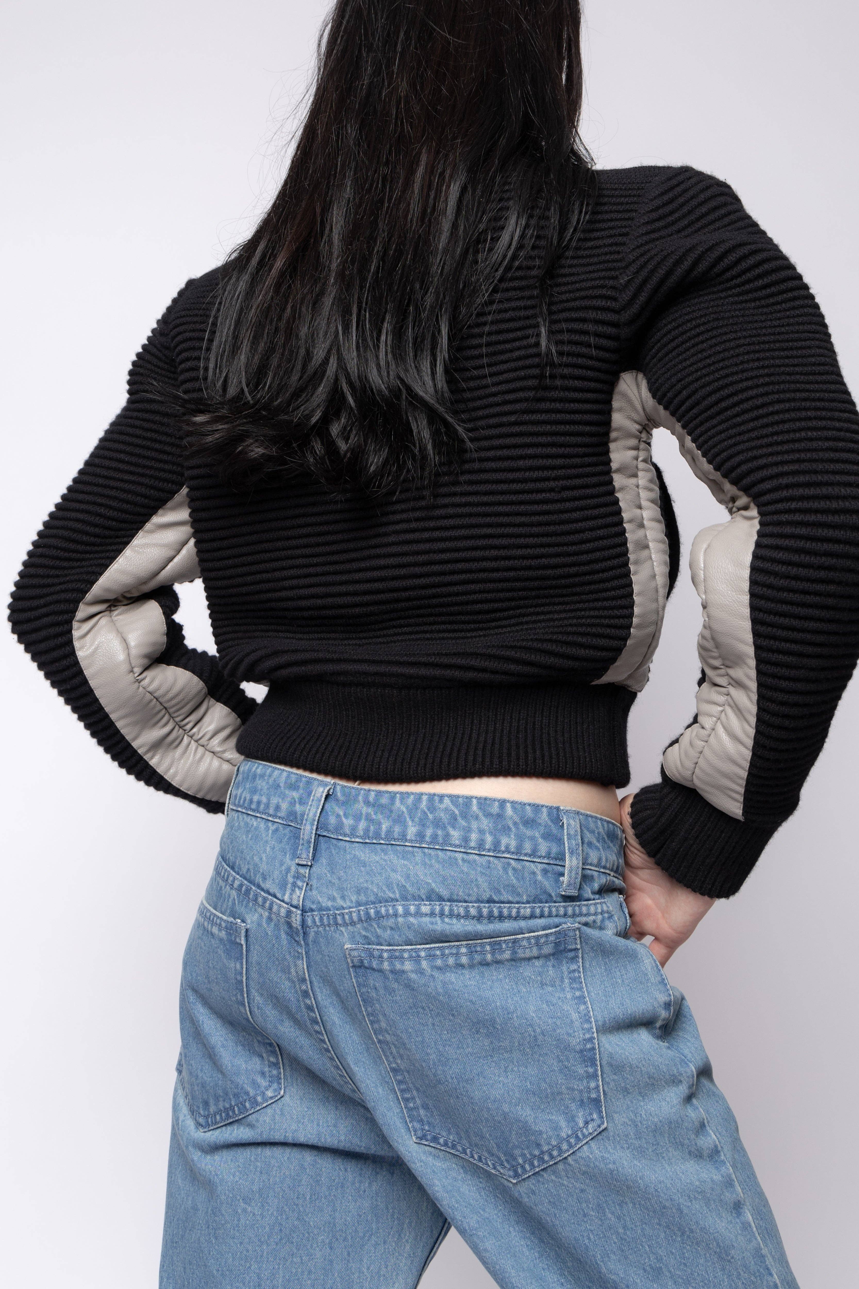 FANG - Wholesale Bomber Jacket - Men's - Power Shoulder Knitted Bomber11